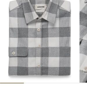 Taylor Stitch Gray Moto Checkered Men's Shirt